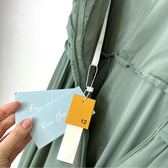 NWT Dear Cleo. Sage Green Gown - Picture 7 of 10